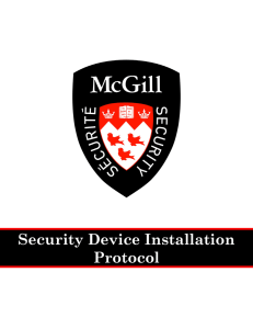 Security Device Installation Protocol