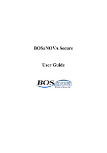 BOSaNOVA Secure User Guide