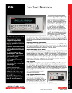 Model 2502 Dual Channel Picoammeter