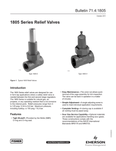 1805 Series Relief Valves - Welcome to Emerson Process