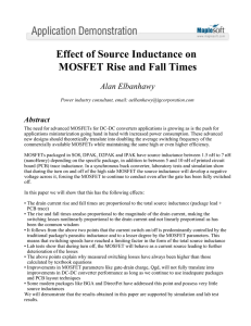 Effect of Source Inductance on MOSFET Rise and Fall