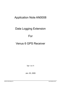 Application Note AN0008 Data Logging Extension For Venus 6 GPS