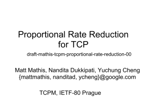 Proportional Rate Reduction