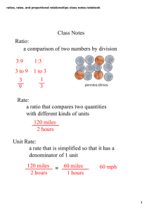 ratios, rates, and proportional relationships class notes.notebook