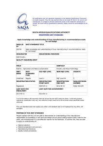 SAQA – Understanding Truss Manufacturing and Roof - ITC-SA