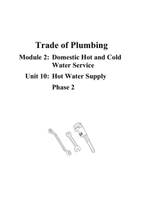 Trade of Plumbing