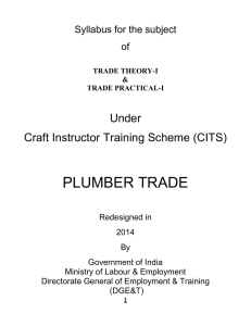 PLUMBER TRADE - Directorate General of Training