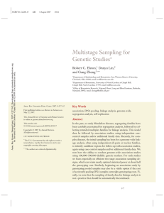 Multistage Sampling for Genetic Studies