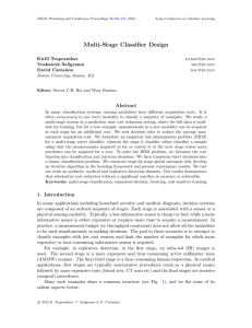 Multi-Stage Classifier Design - Journal of Machine Learning Research