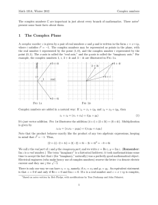 1 The Complex Plane