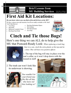 First Aid Kit Locations: Cinch and Tie those Bags!