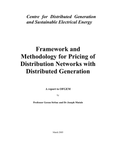 Framework and Methodology for Pricing of Distribution Networks