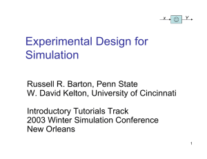 Experimental Design for Simulation