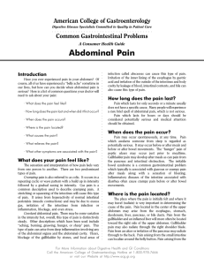 Abdominal Pain - American College of Gastroenterology