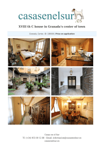 XVIII th C house in Granada`s center of town