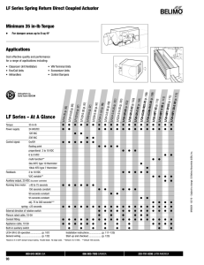 LF Series Spring Return Direct Coupled Actuator