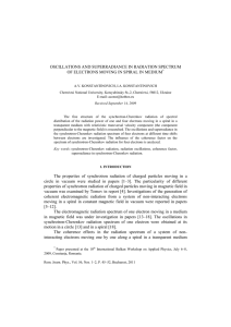 OSCILLATIONS AND SUPERRADIANCE IN RADIATION