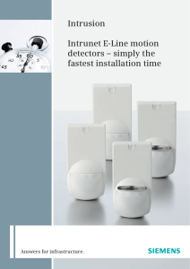 Intrunet E-Line motion detectors