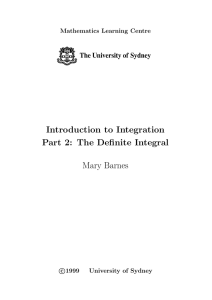 Introduction to Integration Part 2