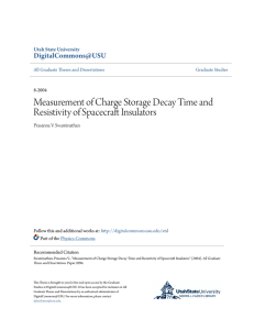 Measurement of Charge Storage Decay Time and Resistivity of