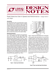 Peak Detectors Gain in Speed and Performance