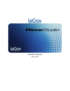 WaveStudio - Teledyne LeCroy