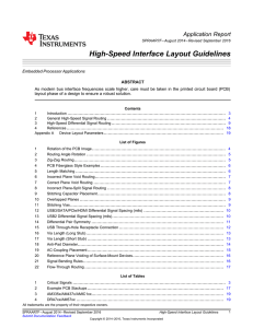 High-Speed Interface Layout Guidelines (Rev. F)