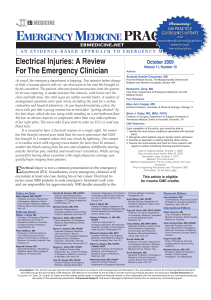 EBM Electrical Injuries a review for the emergency physician