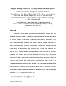 Impact Damage Formation on Composite Aircraft Structures Abstract