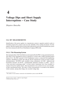 Voltage Dips and Short Supply Interruptions – Case Study