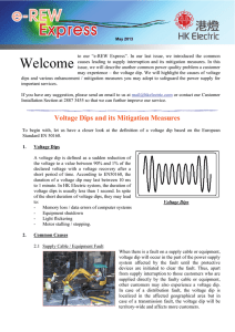 Voltage Dips and its Mitigation Measures