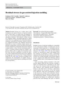Residual stresses in gas-assisted injection molding | SpringerLink