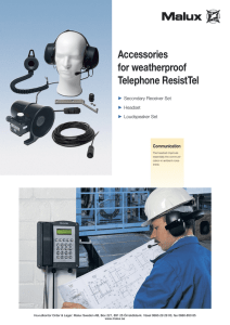 Accessories for weatherproof Telephone ResistTel
