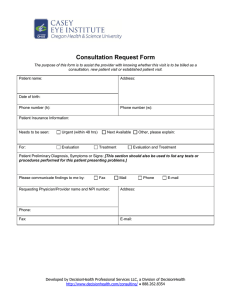 Consult Request Form