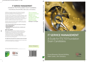 A Guide for ITIL V3 Foundation Exam Candidates