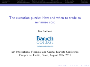 The execution puzzle: How and when to trade to minimize cost