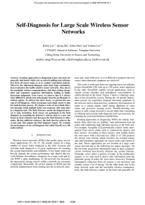 Self-Diagnosis for Large Scale Wireless Sensor Networks