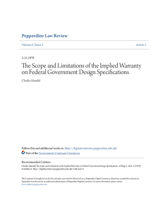 The Scope and Limitations of the Implied Warranty on Federal