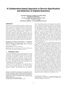 A Collaboration-based Approach to Service Specification and