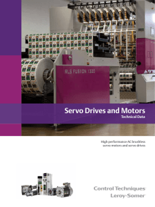 Servo Drives and Motors - Emerson Industrial Automation