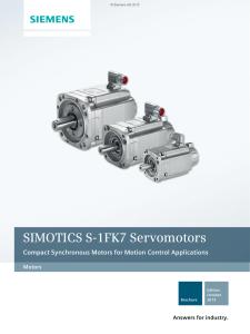 SIMOTICS S-1FK7 Servomotors