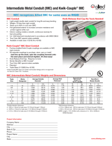 Intermediate Metal Conduit (IMC) and Kwik