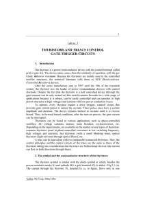 thyristors and triacs control gate trigger circuits