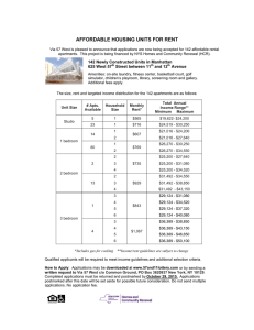 AFFORDABLE HOUSING UNITS FOR RENT