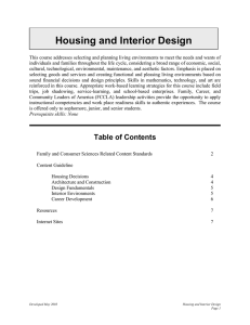 Housing and Interior Design - Louisiana Department of Education