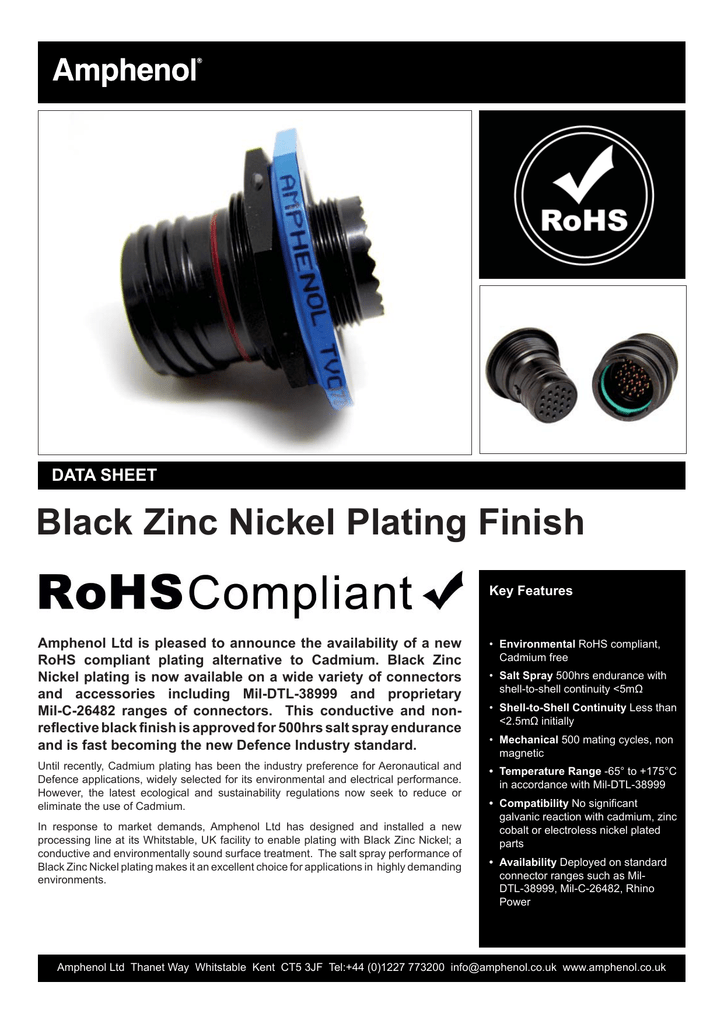 black zinc nickel plating