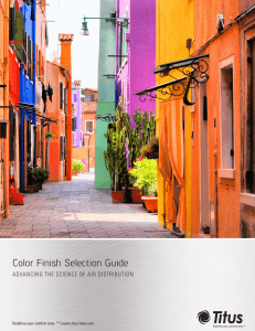 Color Finish Selection Guide