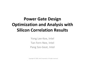 Power Gated Design Optimization and Analysis