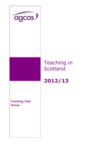 Teaching in Scotland 2012/13