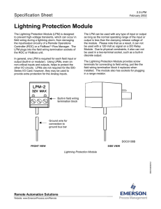 Lightning Protection Module - Welcome to Emerson Process